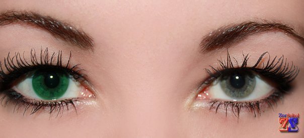 Тонированная линза для зрения слева усилит оттенок радужки Тонированная линза для зрения слева усилит оттенок радужки