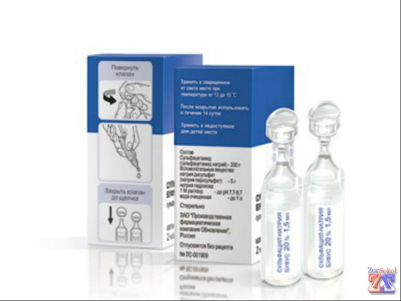 Упаковка Сульфацетамида Упаковка Сульфацетамида